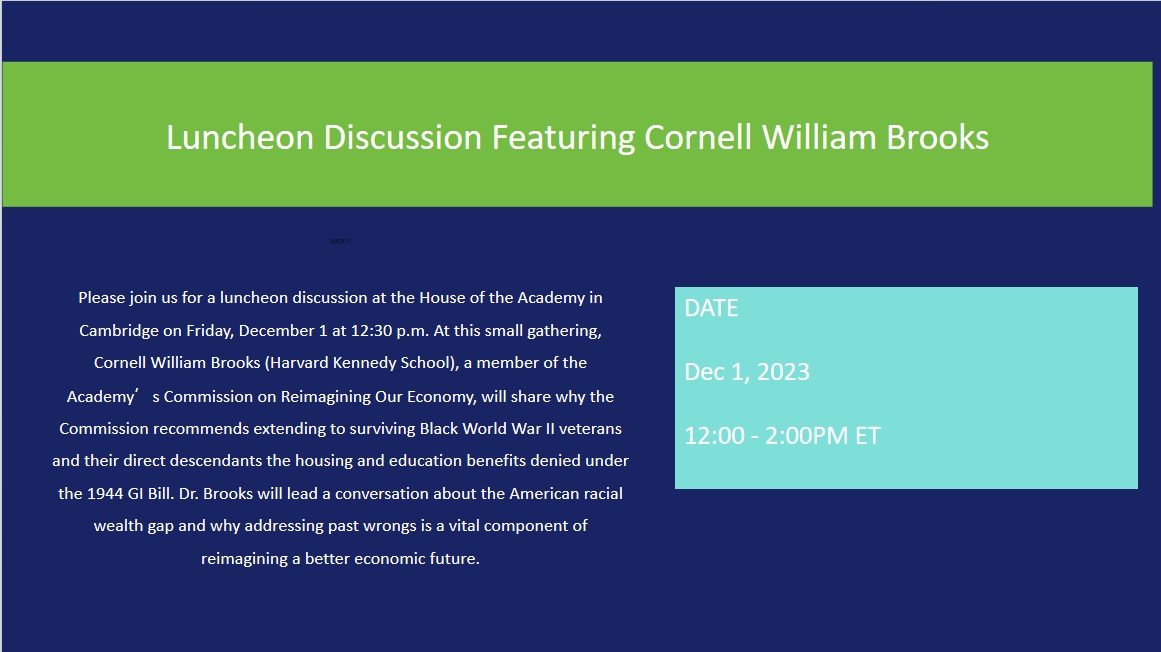 Luncheon Discussion Featuring Cornell William Brooks